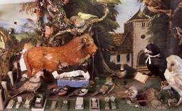 Image of one of Walter Potter's taxidermy tableaux
